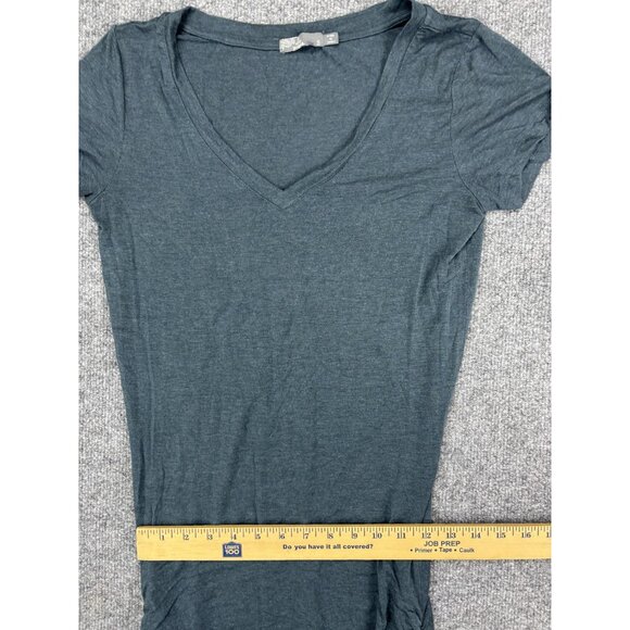 Prana Dress Womens Small Dark Gray Short Sleeve Ruched Casual Stretch Soft - Picture 4 of 7